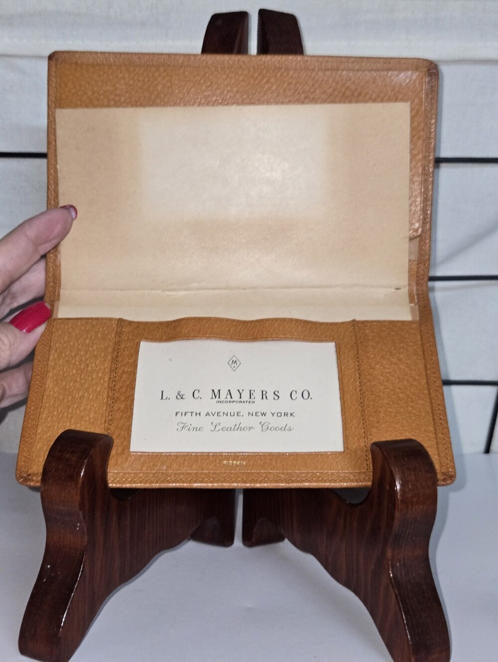 Vintage Rare L & C Mayers Co Genuine Pigskin Pocket Wallet